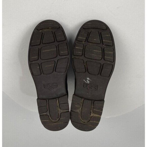 UGG Harrison Lace Thunder Cloud Leather Women’s Size 6 Waterproof Boots 1120777 - Picture 4 of 12